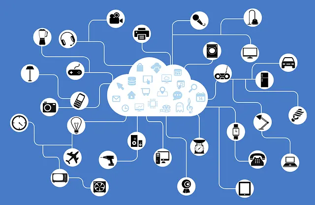 cloud graphic linking to various icons