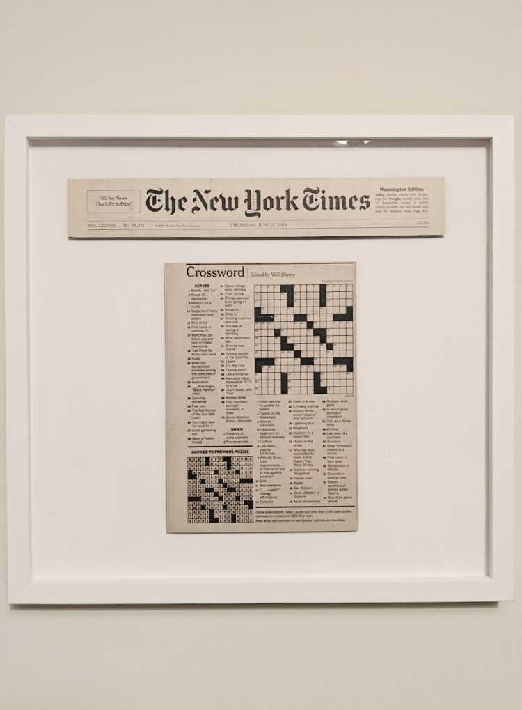 Frame a New York Times Crossword Puzzle Framebridge