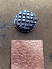 grid metal texture hammer head and results