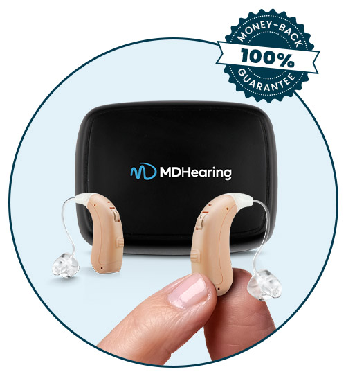 Real hearing aids. Iron-clad guarantee.