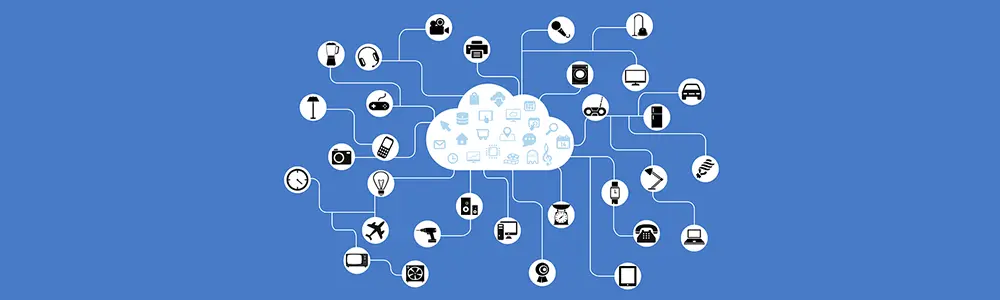 cloud graphic linking to various icons