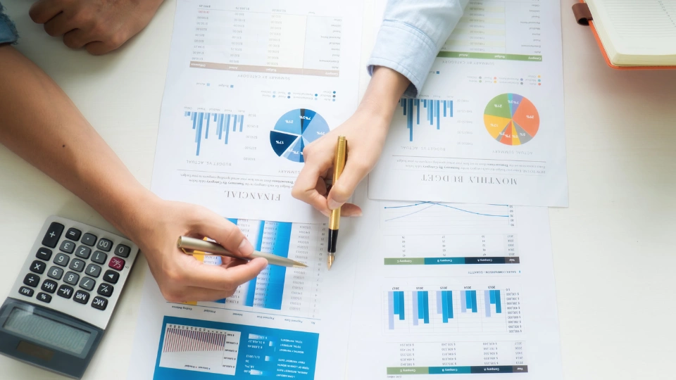 People looking over a budget