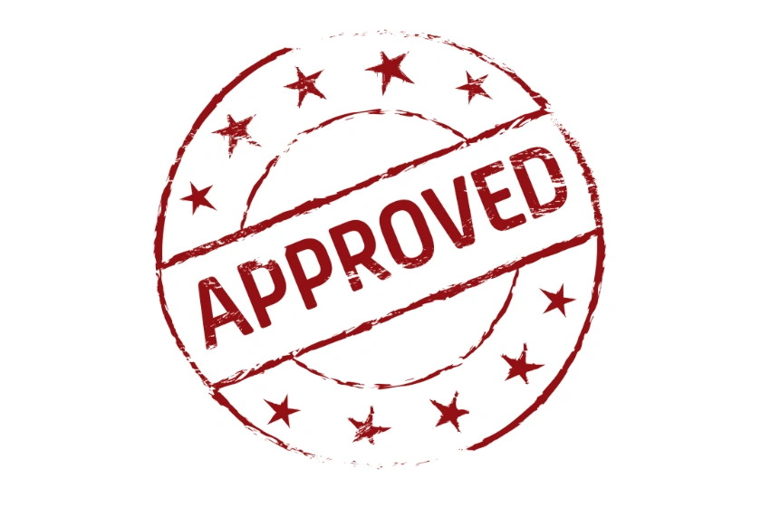 Planning application approved stamp