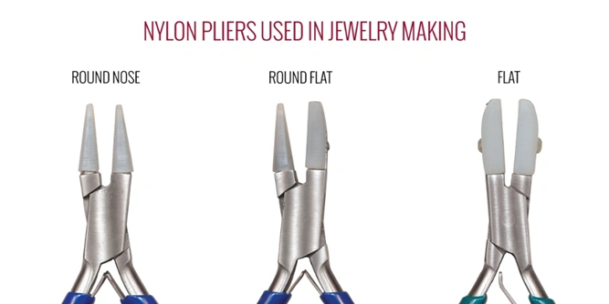 three types of nylon tipped pliers for jewelry making