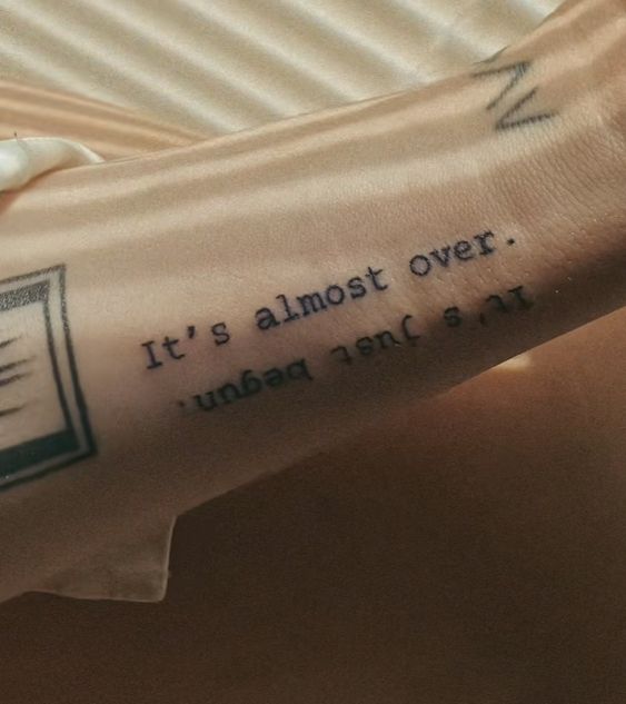 quote tattoo on arm