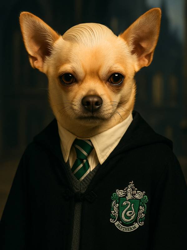 AI image of Draco Malfoy as a Chihuahua