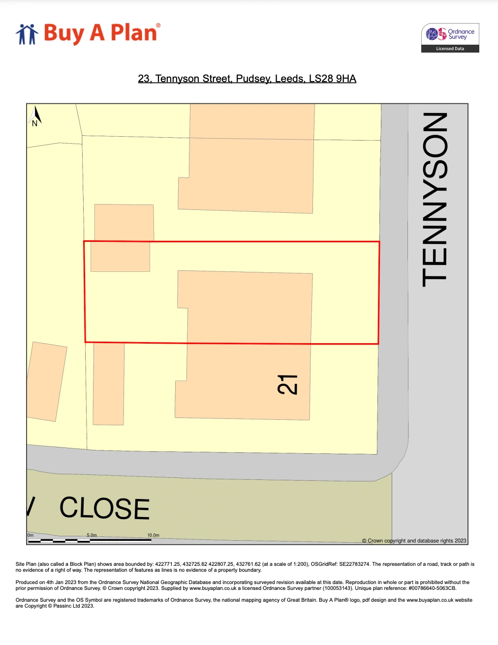 BuyAPlan® site plan example