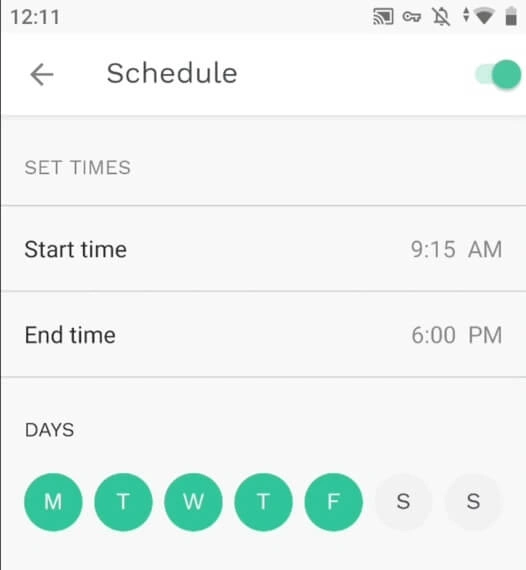 Staying focused is easy with BlockSite's schedule feature