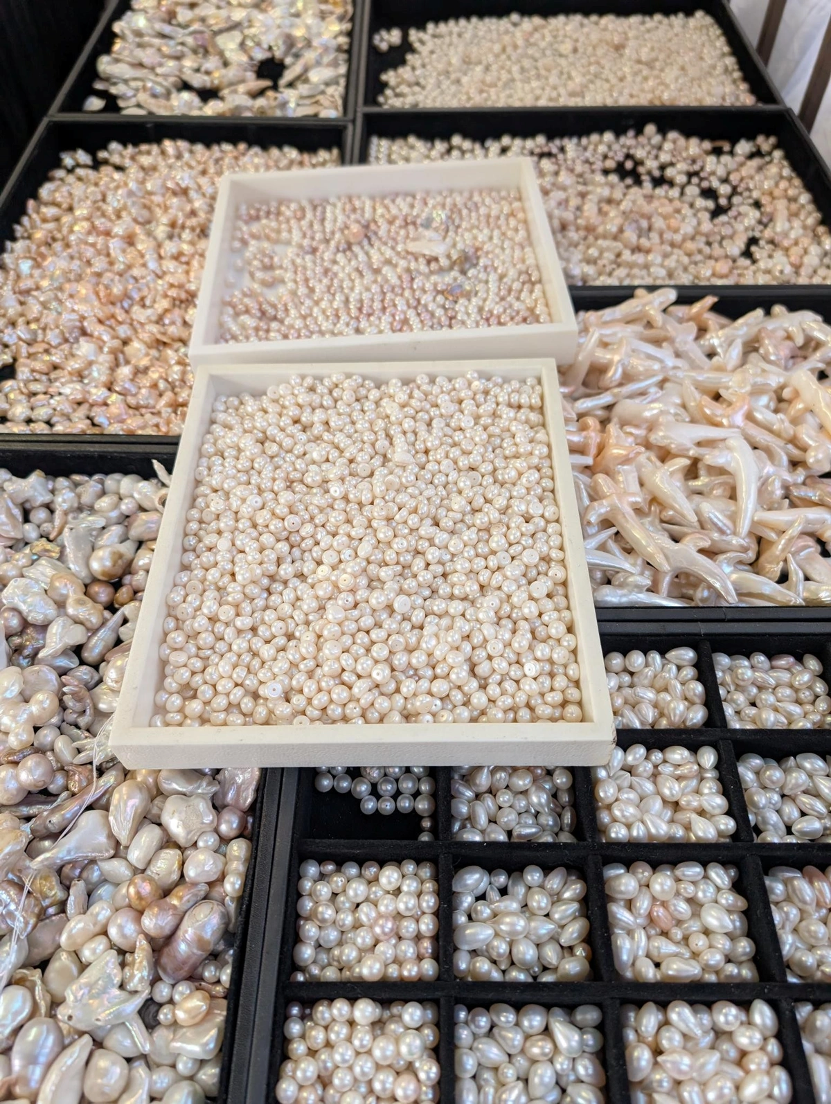 Pearls for sale at the Tucson Gem Show
