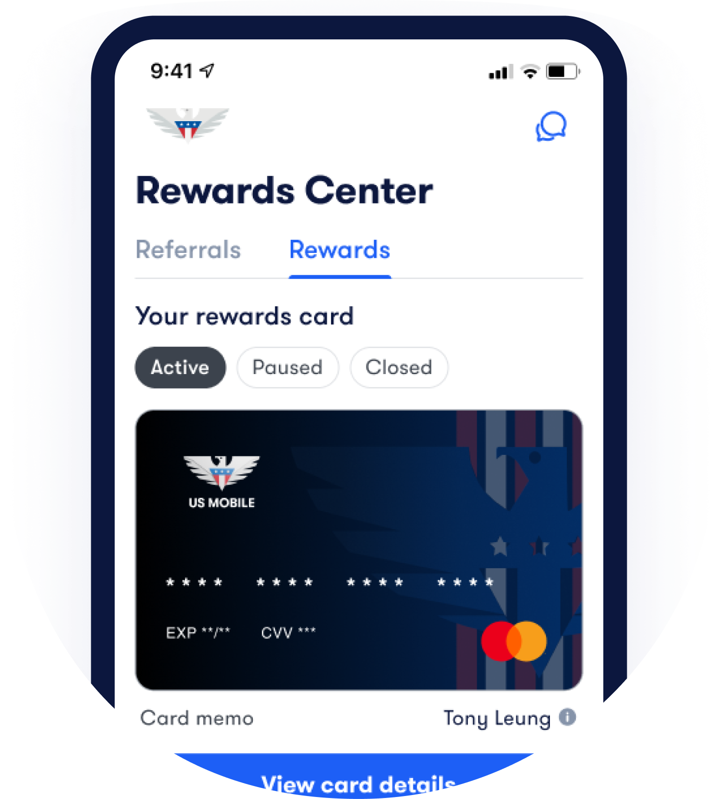 Image of the Rewards Center in the mobile app