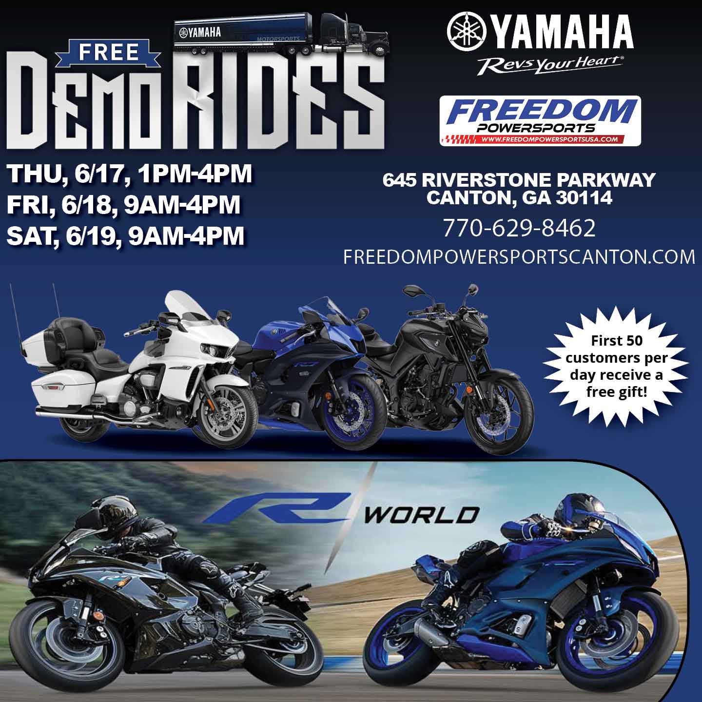 Yamaha Demo Day at Freedom Powersports Canton Freedom Powersports