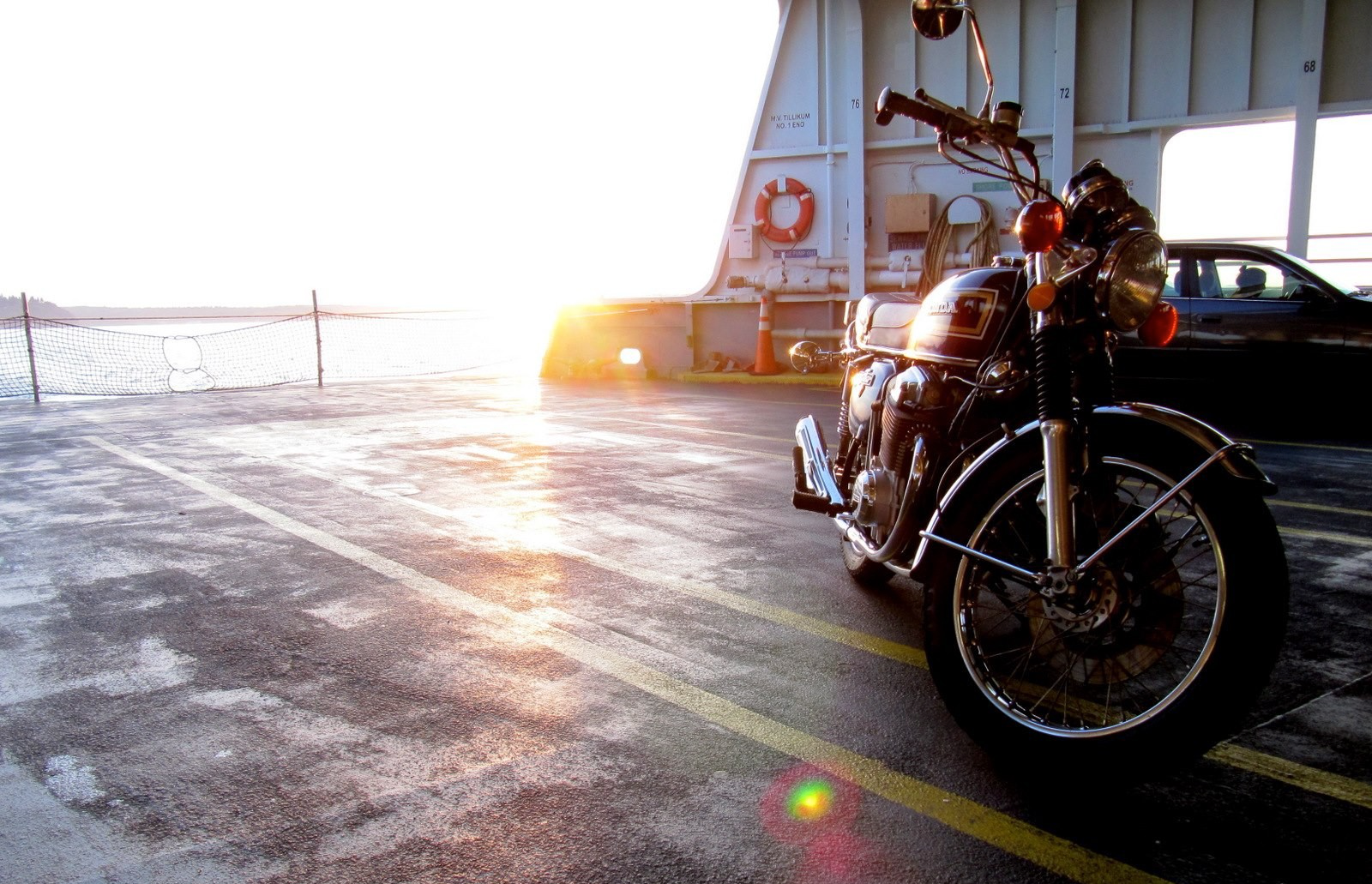 Motorcycle on Puget Sound Ferry