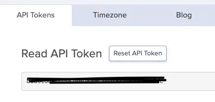 Read API token