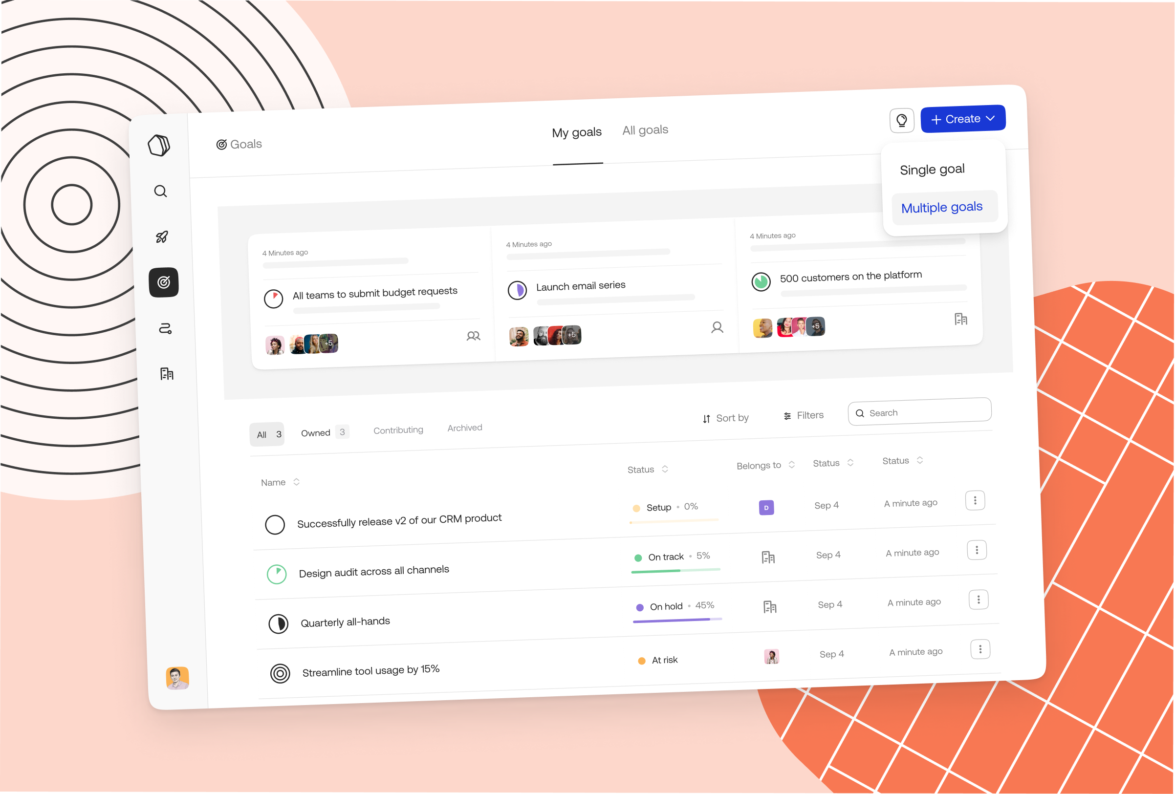 Goal alignment and OKR planning Qatalog