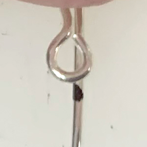 Marking the hook on the Wire Hoop Earrings