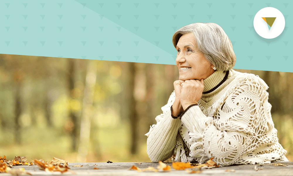 Woman looking happy