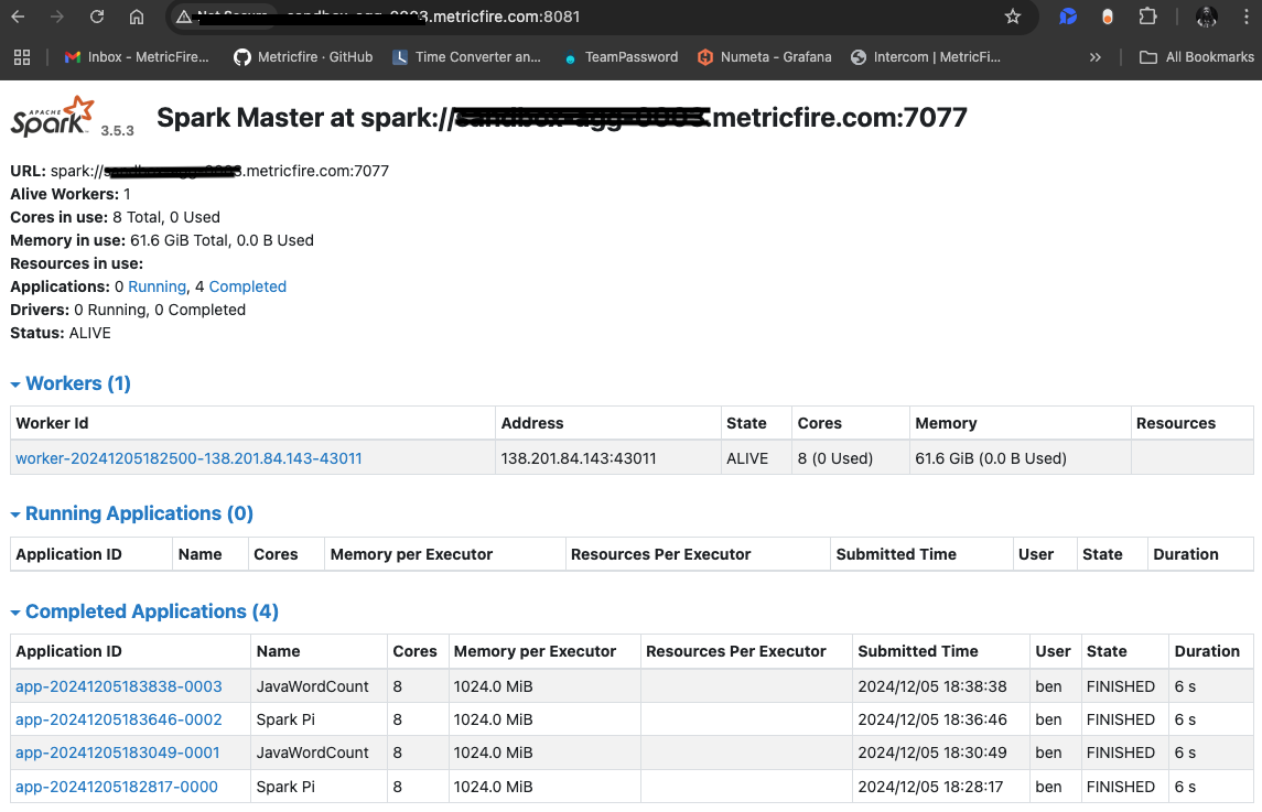 Step by Step Guide to Monitoring Apache Spark with MetricFire - 1