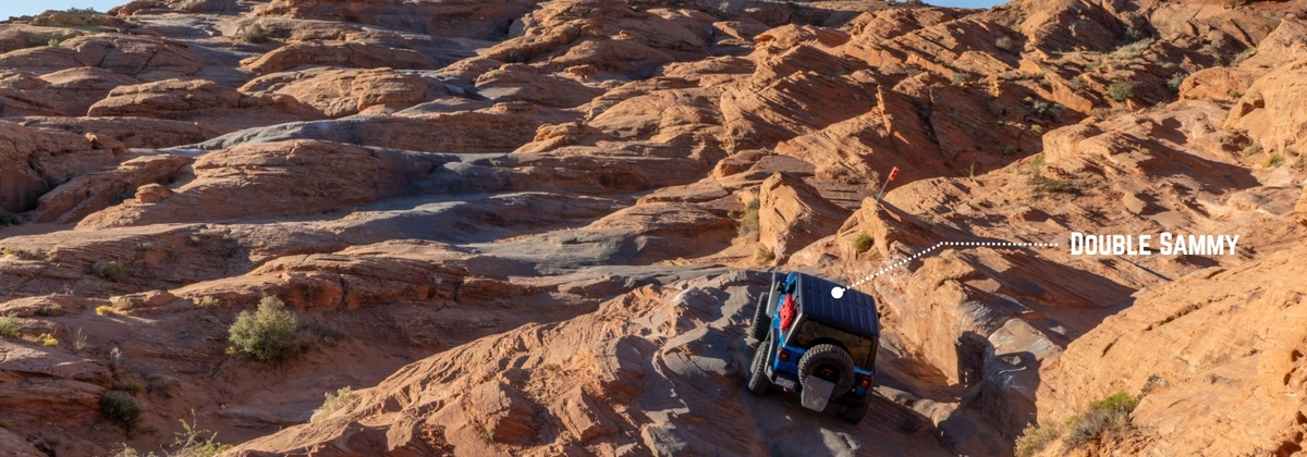 Jeep on Double Sammy Trail in Utah