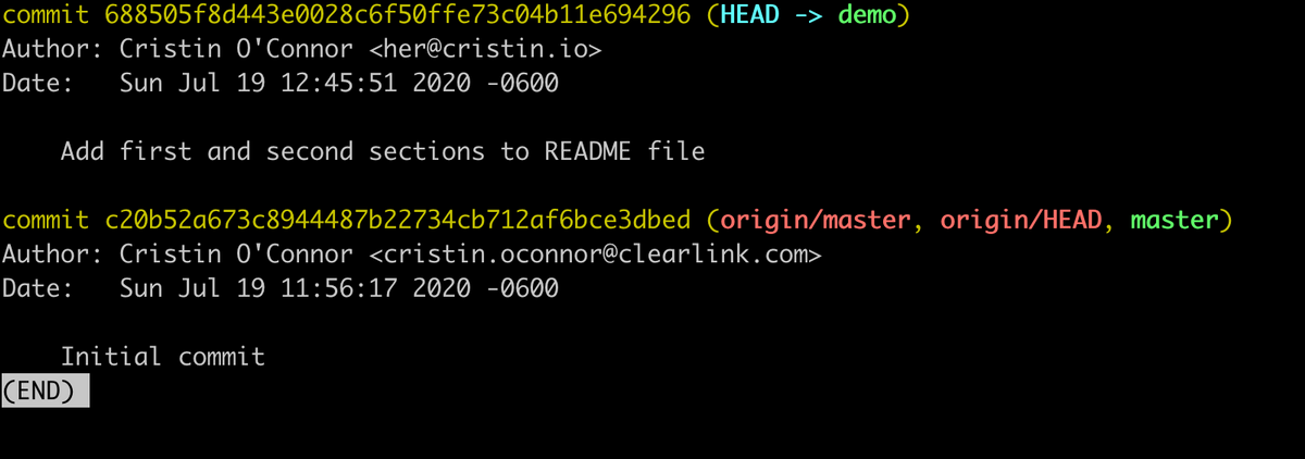 README file history