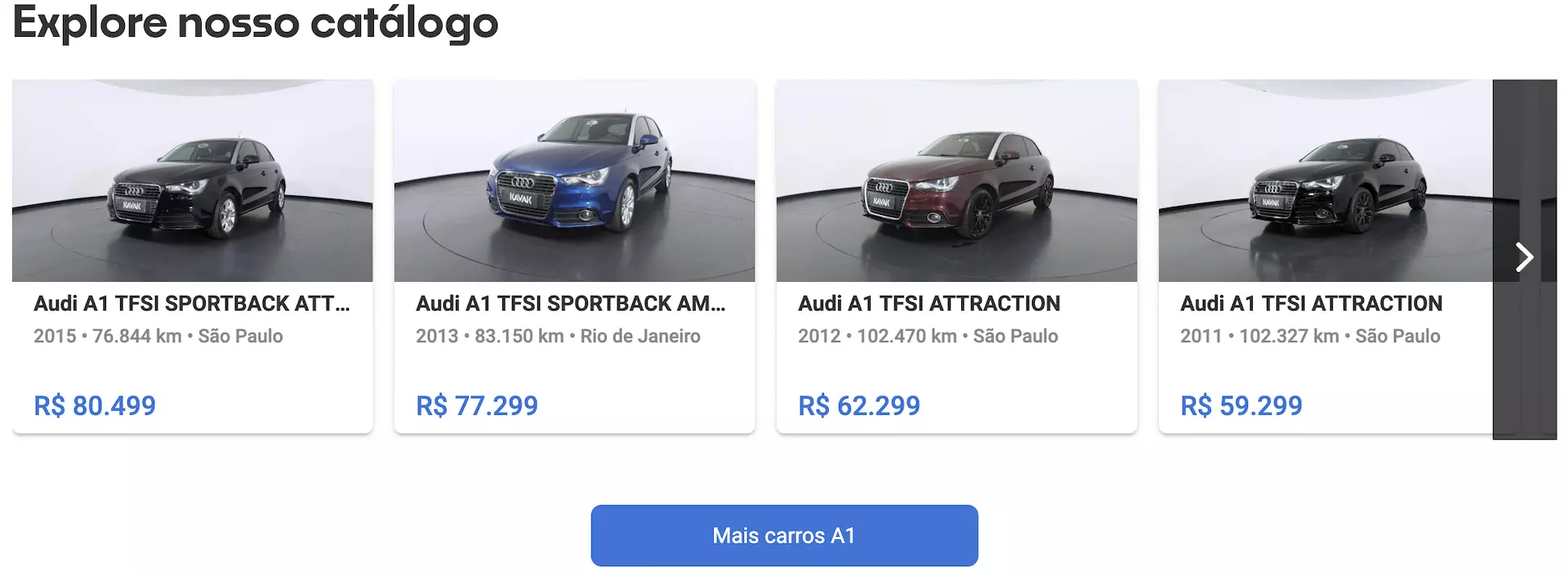 Audi A1 preços