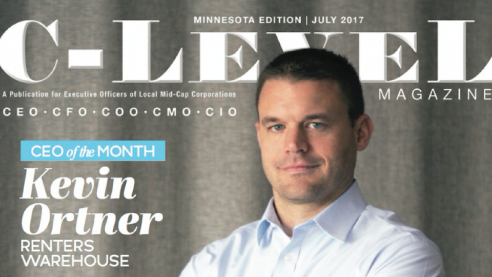 Kevin Ortner on the cover of C-Level Magazine