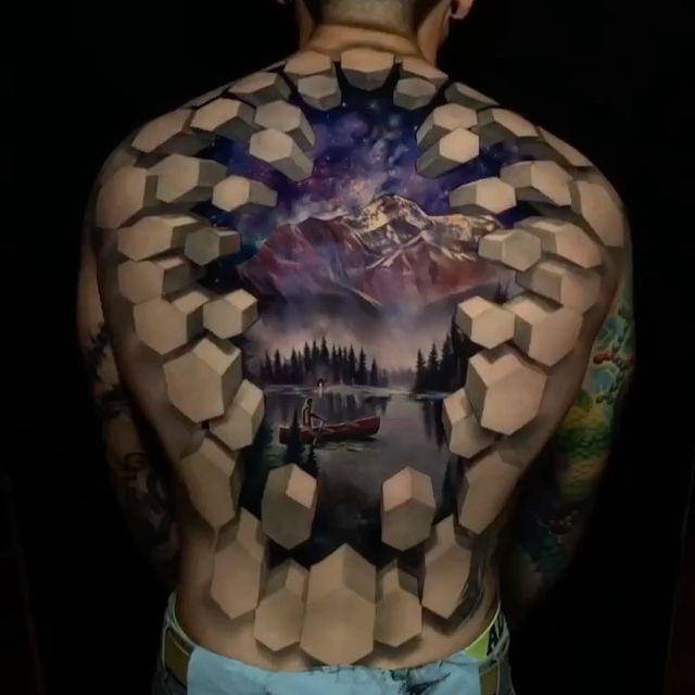 full back surrealistic tattoo cost