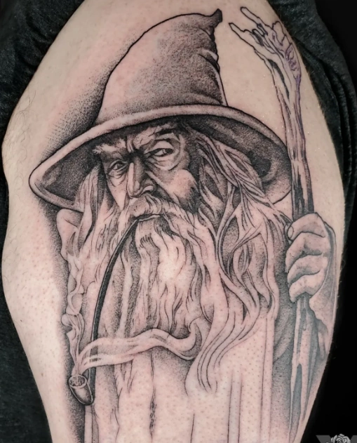 gandalf tattoo by victoria affliction