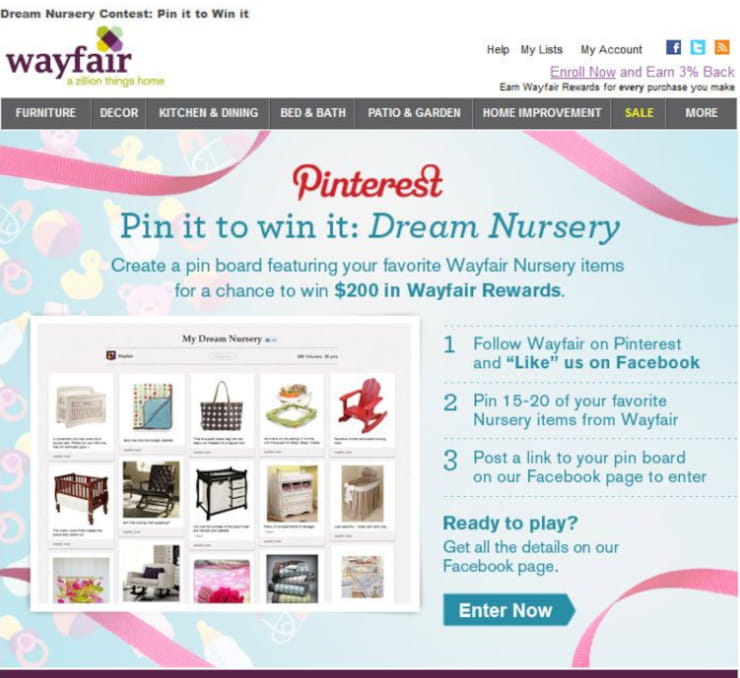 Wayfair social media ROI measurement example