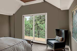 Bedroom with Sliding French door from Infinity from Marvin