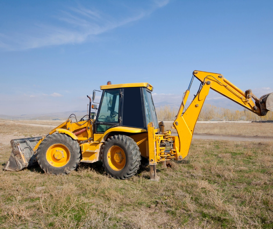 backhoe on a field