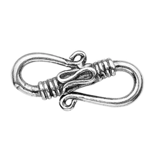 wire wrapped silver s hook clasp for jewlery