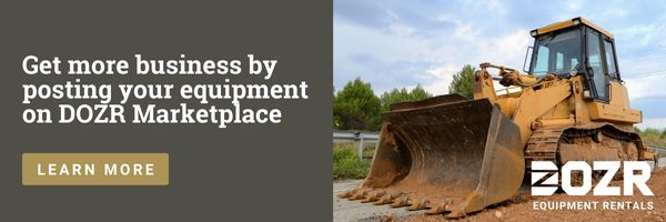 Get more business by posting your equipment on DOZR Marketplace. Learn more