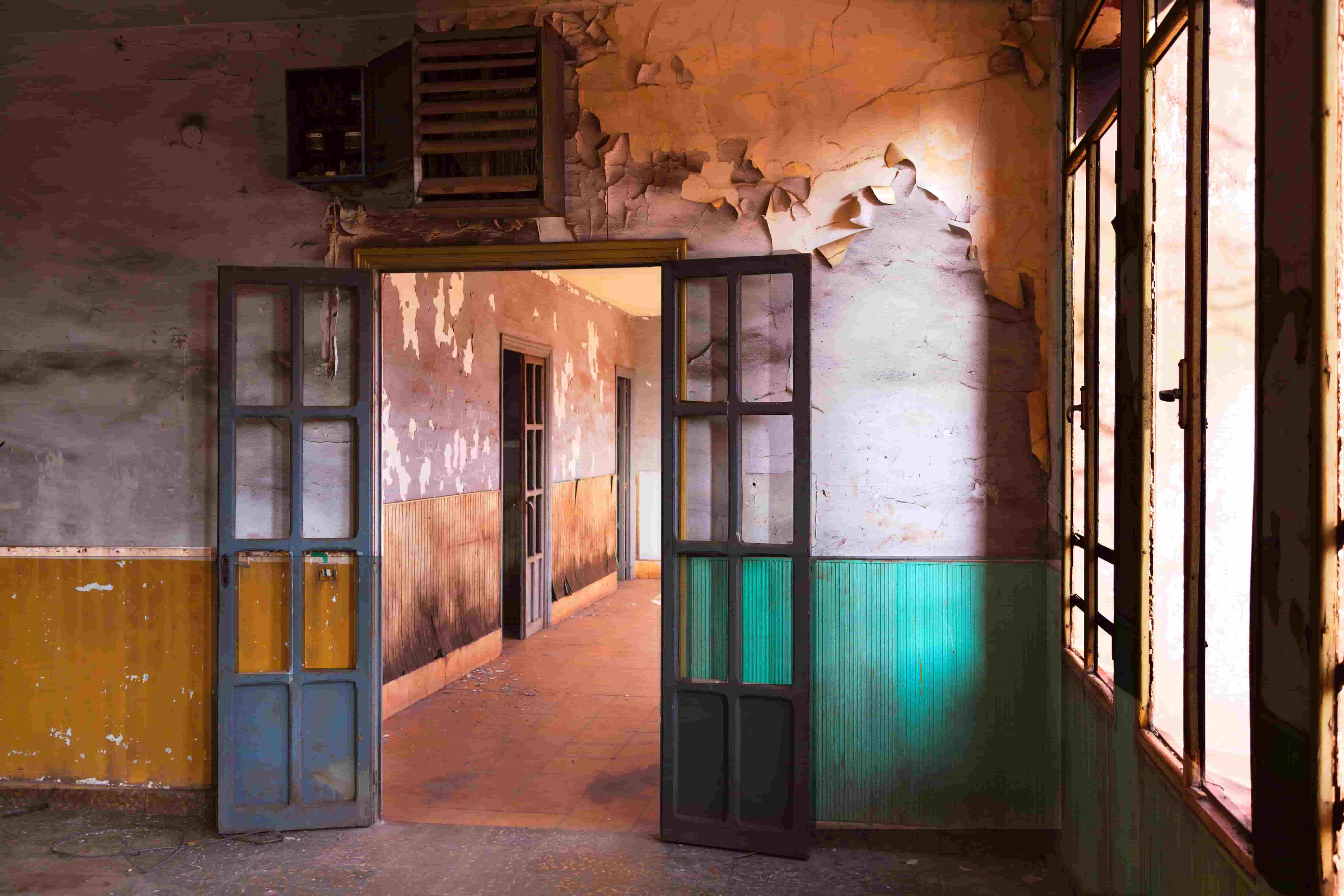 Abandoned room in a house