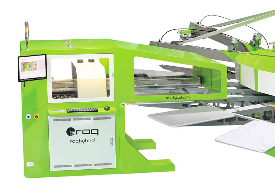 The ROQhybrid screen printing and DTG printing machine