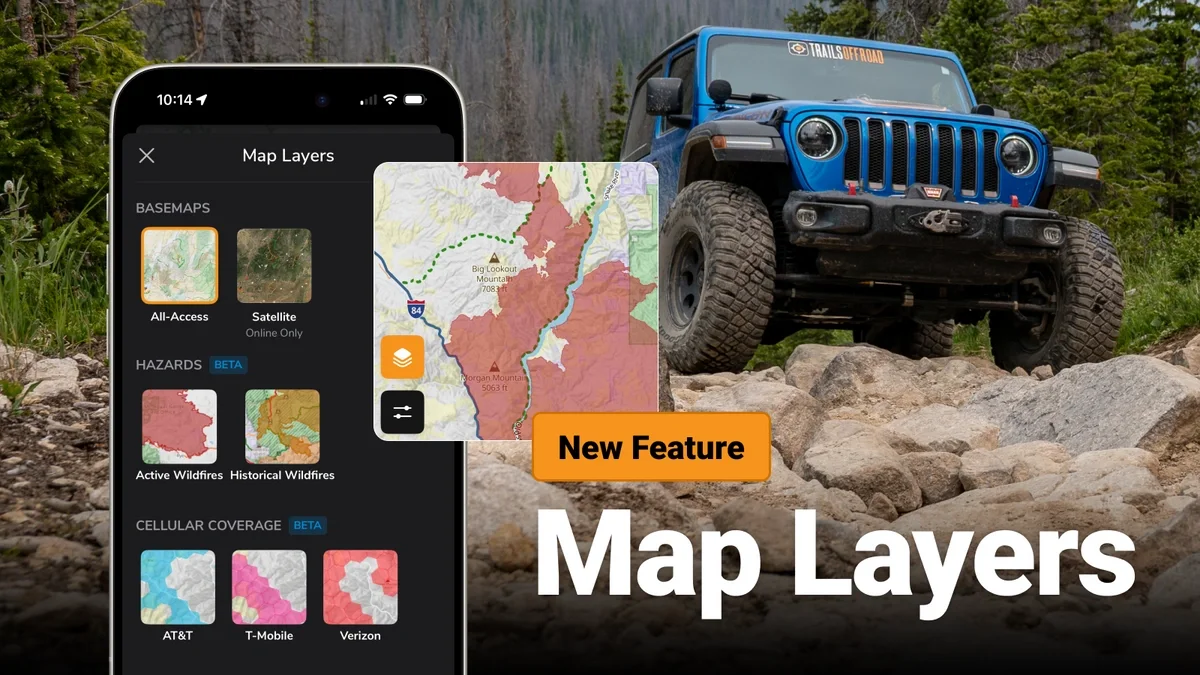 Map Layers Now in the Trails Offroad App and Website Blog Photo