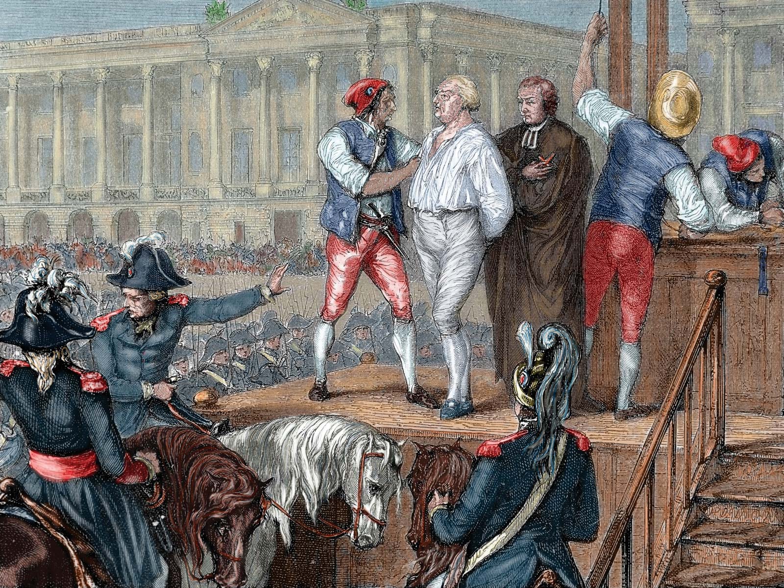 The execution of Louis XVI in 1793