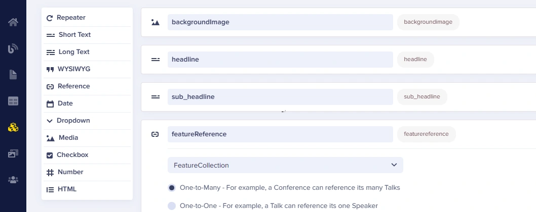 SaasHeroComponent configuration