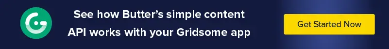 Gridsome banner cta