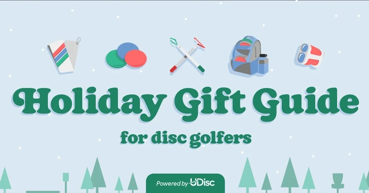 Cartoon depiction of a wintry scene with text saying "Holiday Gift Guide"