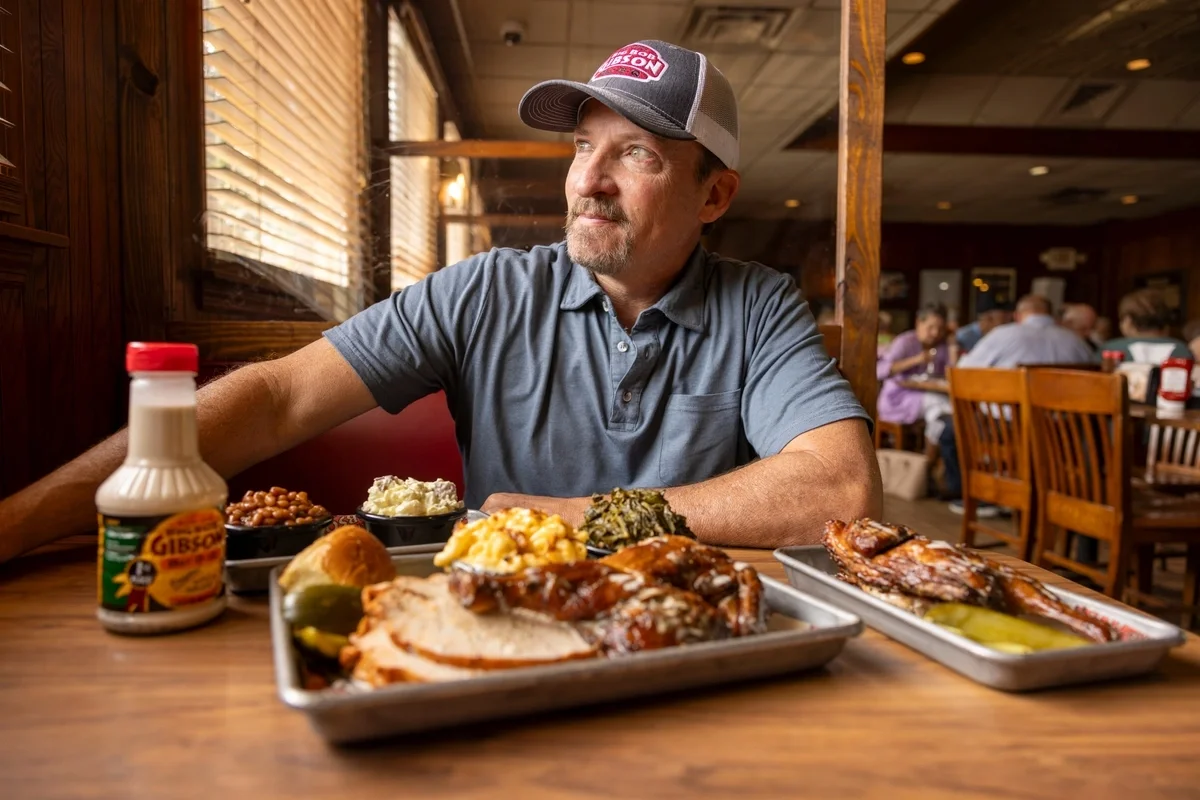 A man having his food