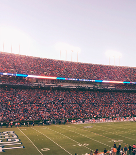 Inside view of the Jordan-Hare Stadium in Alabama