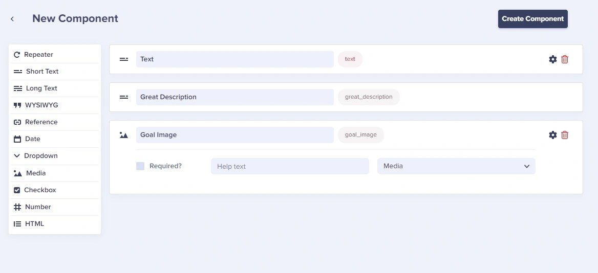 Goal component schema