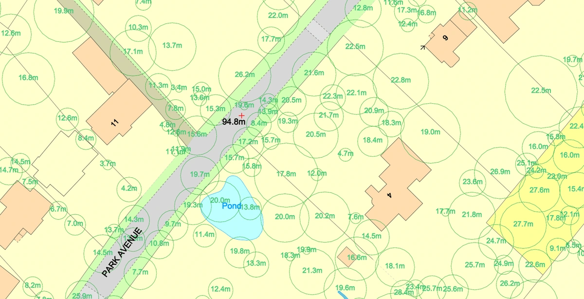 National Tree Map layered with OS MasterMap