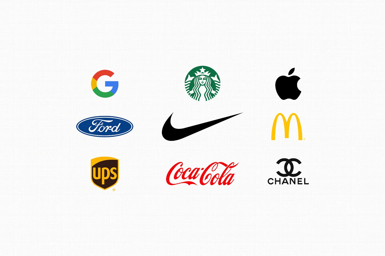 Panel of different logos 