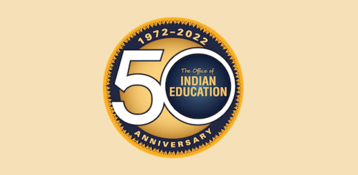 The Office of Indian Education 50th Anniversary Logo